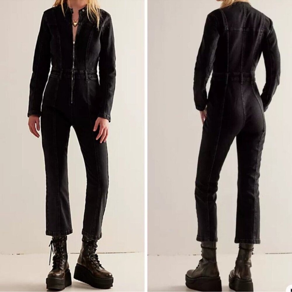 We The Free Jaded Denim Jumpsuit